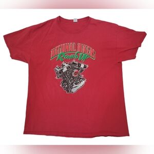 National Bikers Roundup  Motorcycle T- Shirt Adult XL Red